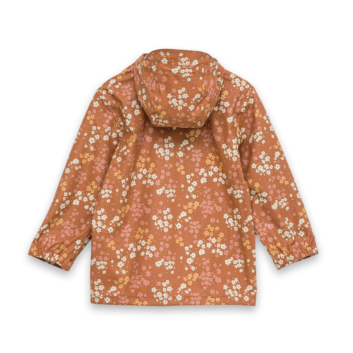 Kids’s raincoat printed pu welted seam