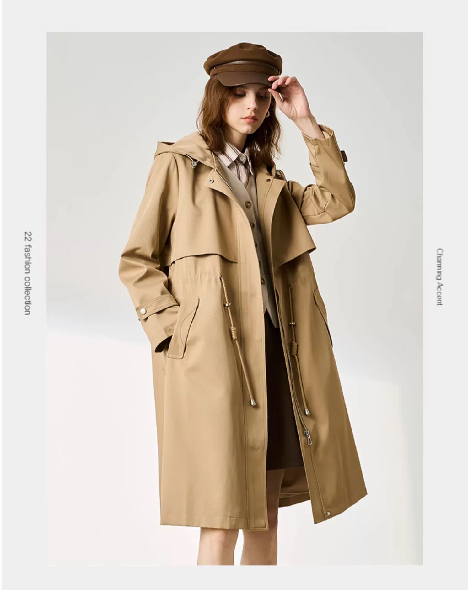 Womens Trench coat in Cotton